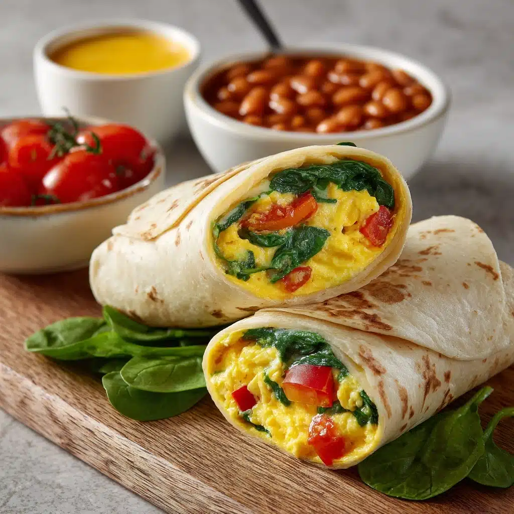 Egg and Spinach Breakfast Wrap Recipe - Recipe Image