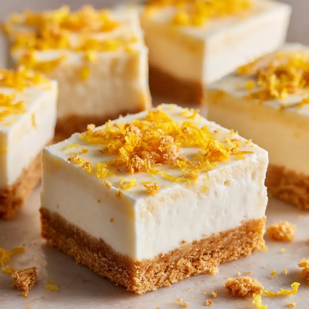 No-Bake Lemon Ricotta Cheesecake Bars Recipe - Recipe Image