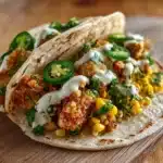 Fried Chicken Street Corn Tacos Recipe
