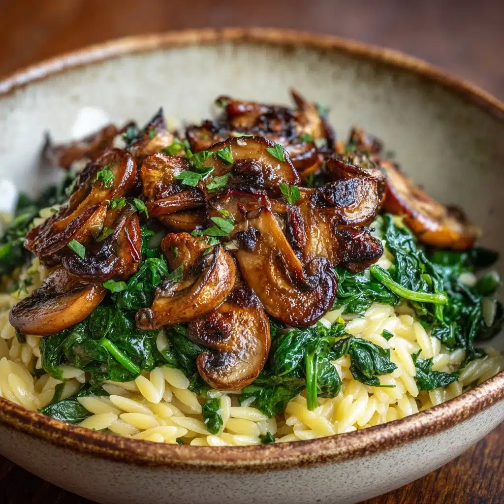 Spinach Mushroom Orzo Recipe - Recipe Image