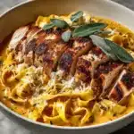 tuccine with Grilled Sage-Rubbed Chicken Recipe