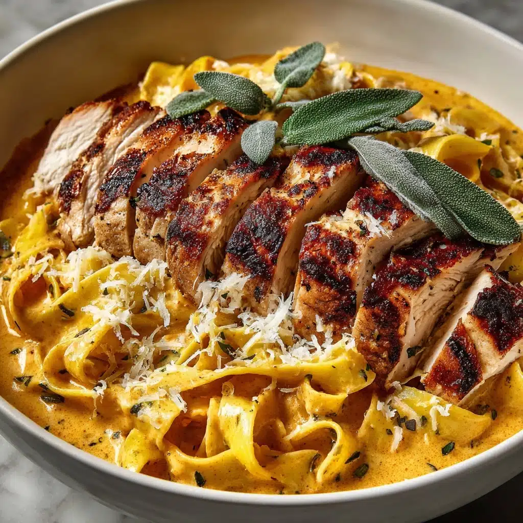 tuccine with Grilled Sage-Rubbed Chicken Recipe - Recipe Image