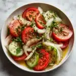 Cucumber, Onion, and Tomato Salad Recipe