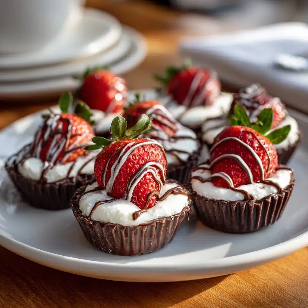 Chocolate Covered Cheesecake Strawberries Recipe - Recipe Image