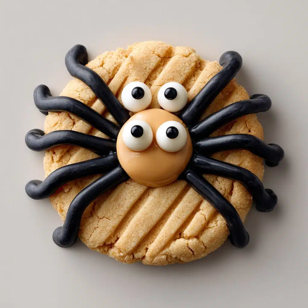 Peanut Butter Spider Cookies Recipe - Recipe Image