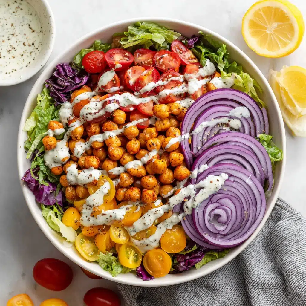 Green Salad with Lemon Tahini Dressing Recipe