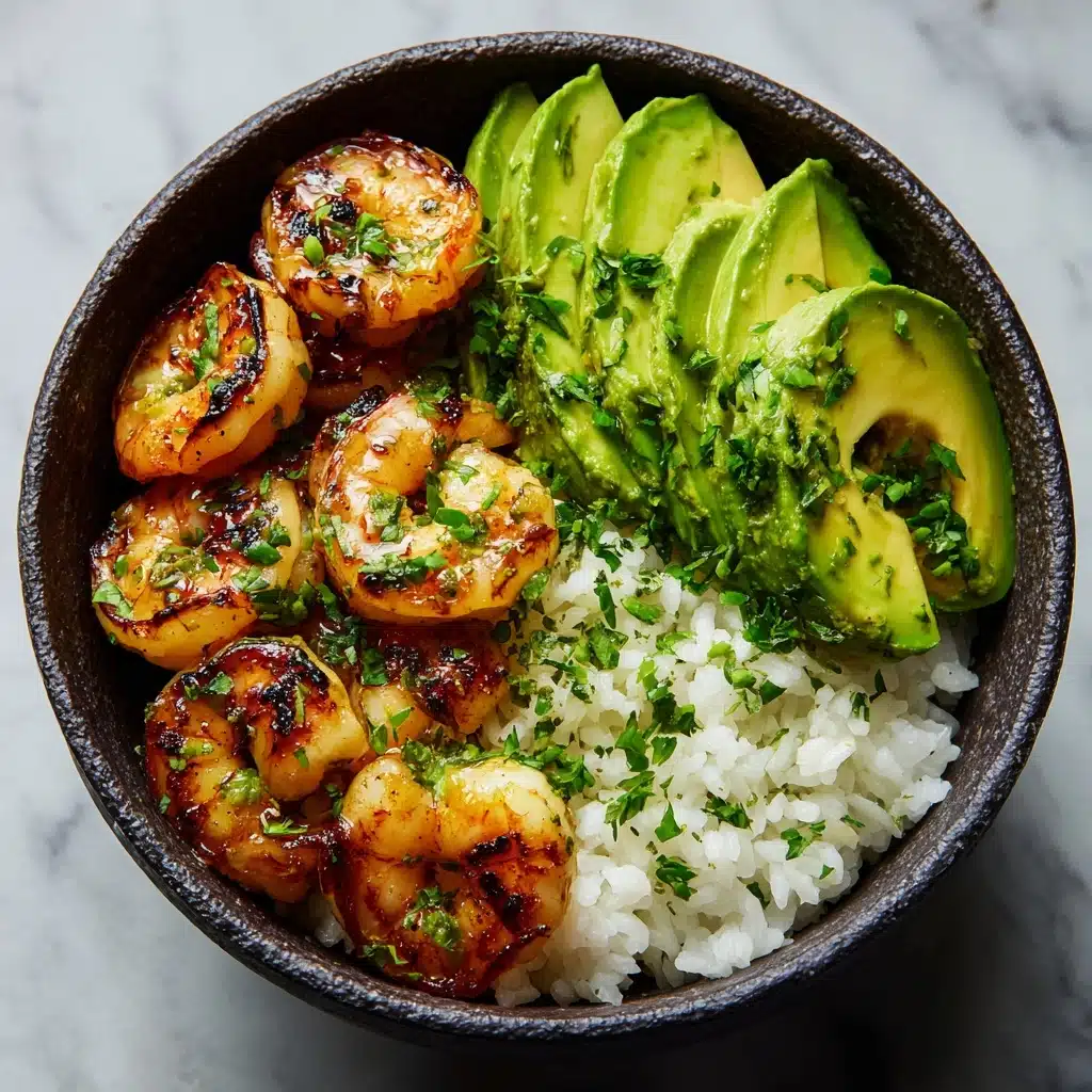 Spicy Shrimp and Avocado Rice Bowl Recipe - Recipe Image