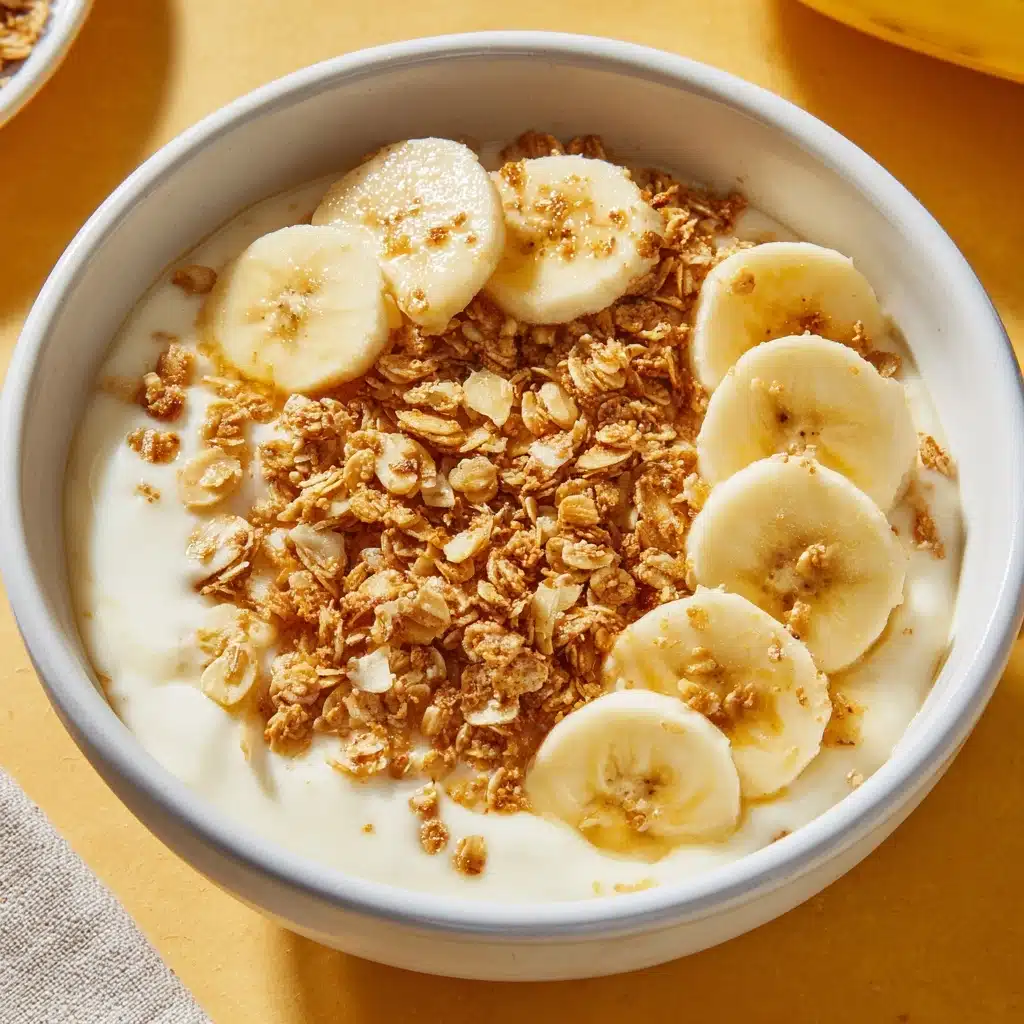 High Protein Banana Pudding Greek Yogurt Bowl Recipe - Recipe Image