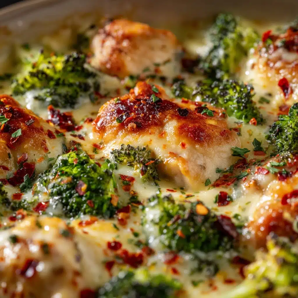 Chicken with Broccoli in a Creamy Cheesy Sauce Recipe