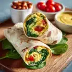 Egg and Spinach Breakfast Wrap Recipe
