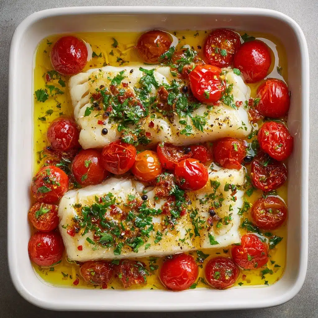 Cod with Tomato and Herb Butter Recipe - Recipe Image