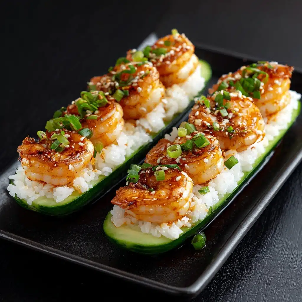 Shrimp Avocado Cucumber Boats Recipe - Recipe Image