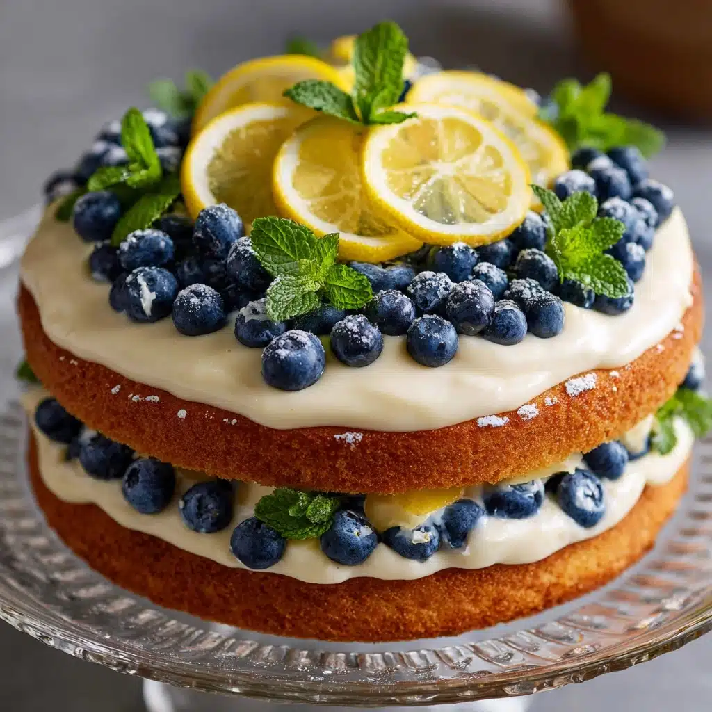 Blueberry Lemon Crème Cake Recipe - Recipe Image