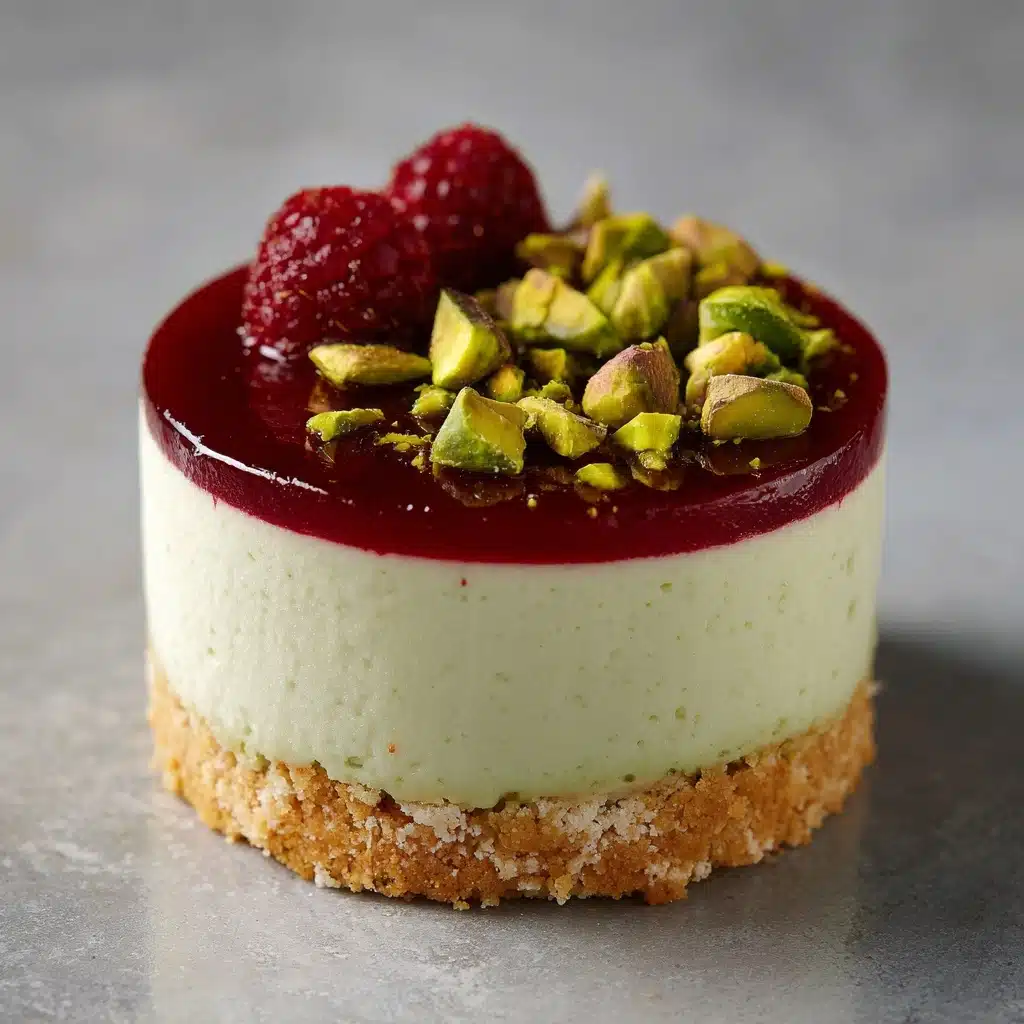 Raspberry Pistachio Mousse Cakes Recipe - Recipe Image