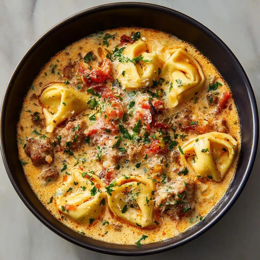 Slow Cooker Creamy Tortellini Soup Recipe - Recipe Image