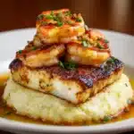 Red Snapper, Shrimp & Grits with a Cajun Cream Sauce Recipe