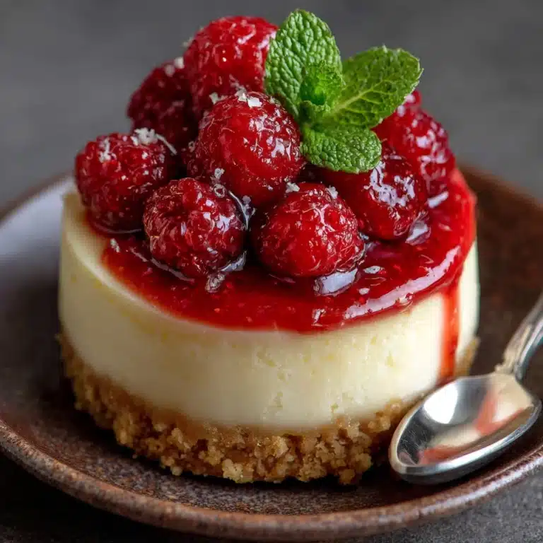 Mini Lemon Cheesecakes with Raspberry Recipe