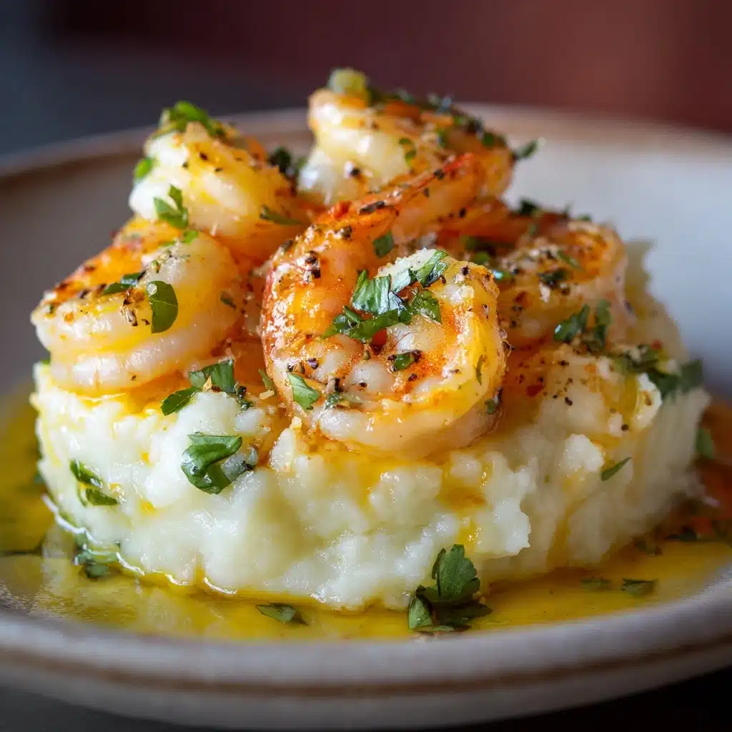 Garlic Butter Shrimp and Mashed Potatoes Recipe - Recipe Image
