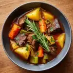 Pot Vegetable Soup with Stew Meat Recipe