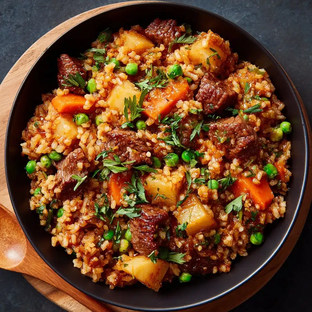 Onion Beef Fried Rice Recipe - Recipe Image