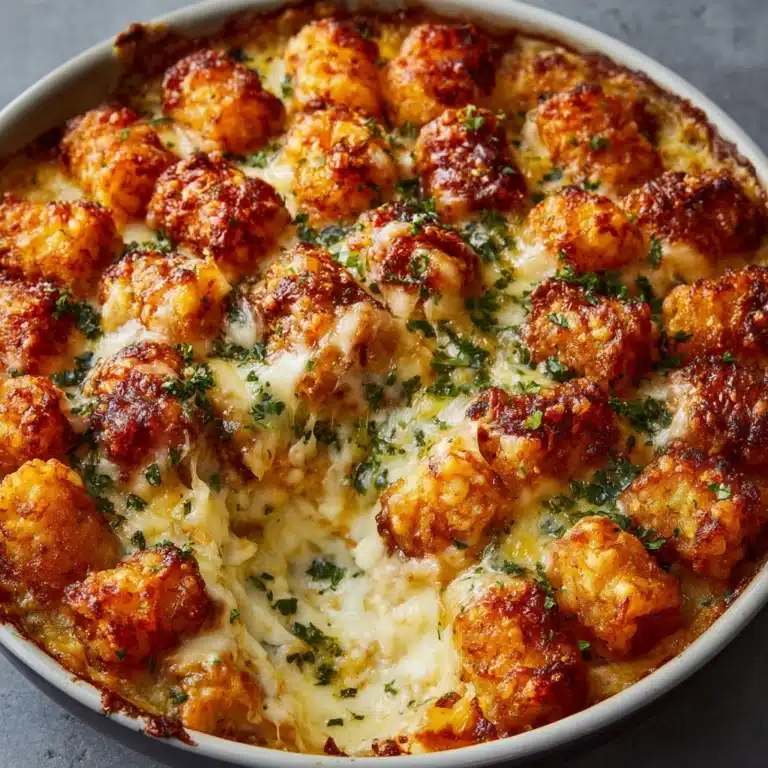 Chicken Alfredo Tater Tot Casserole Recipe