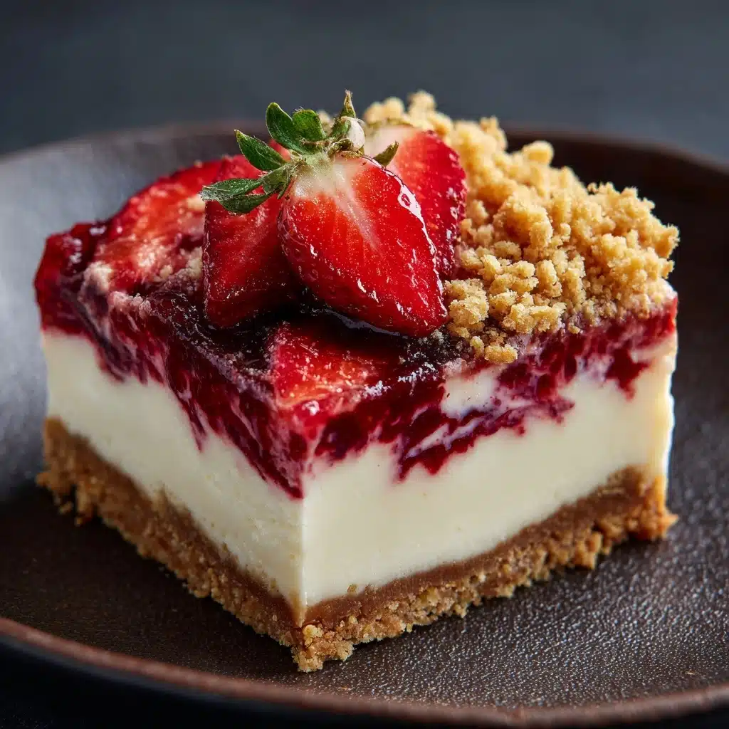Berrylicious Strawberry Crunch Cheesecake Recipe - Recipe Image