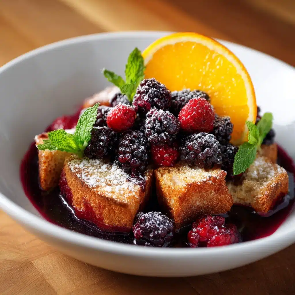 Wild Berry Bread Pudding with Orange Sauce Recipe - Recipe Image