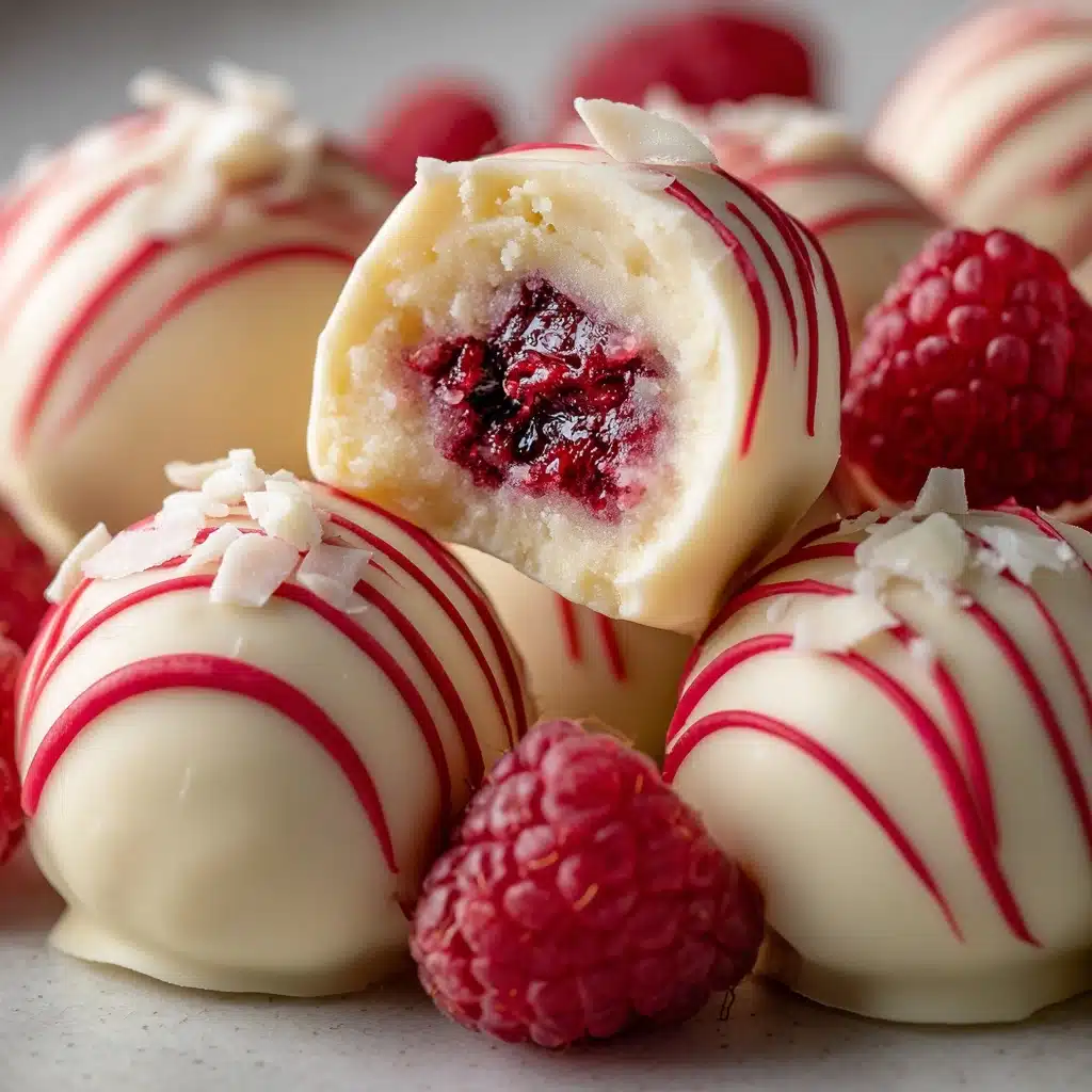 White Chocolate Raspberry Cheesecake Balls Recipe - Recipe Image
