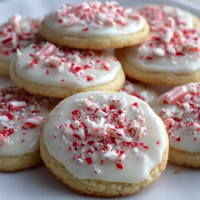 White Chocolate Dipped Peppermint Sugar Cookies Recipe