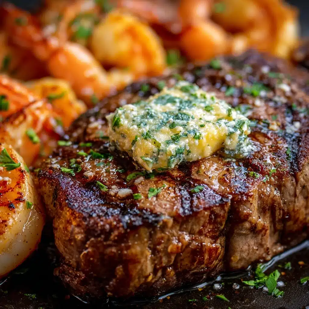 Garlic Butter Grilled Steak & Shrimp Recipe - Recipe Image