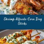 Shrimp Alfredo Corn Dog Sticks Recipe