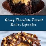 Gooey Chocolate Peanut Butter Cupcakes Recipe