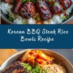 Korean BBQ Steak Rice Bowls with Spicy Cream Sauce Recipe