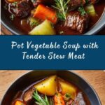 Pot Vegetable Soup with Stew Meat Recipe