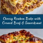 Reuben Bake with Layers of Corned Beef, Sauerkraut, and Swiss Cheese Recipe
