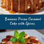 Banana Pecan Caramel Cake Recipe