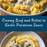Beef and Rotini in Garlic Parmesan Sauce Recipe