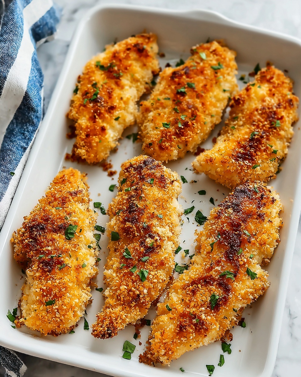 Crispy Parmesan Ranch Chicken Tenders Recipe - Recipe Image
