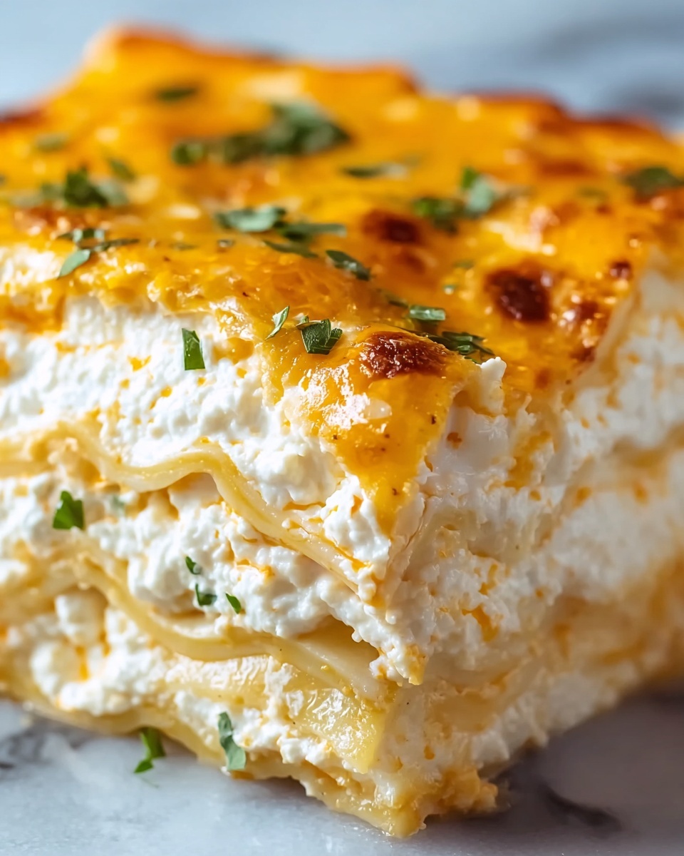 Cheesy Buffalo Chicken Lasagna with Ranch Drizzle Recipe - Recipe Image