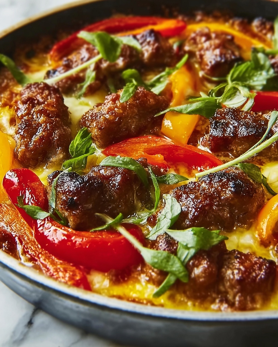 Italian Sausage and Pepper Casserole Recipe - Recipe Image