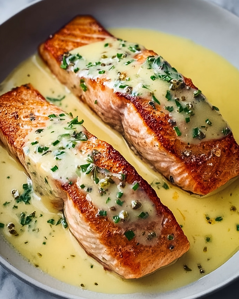 Creamy Garlic Butter Salmon Recipe - Recipe Image