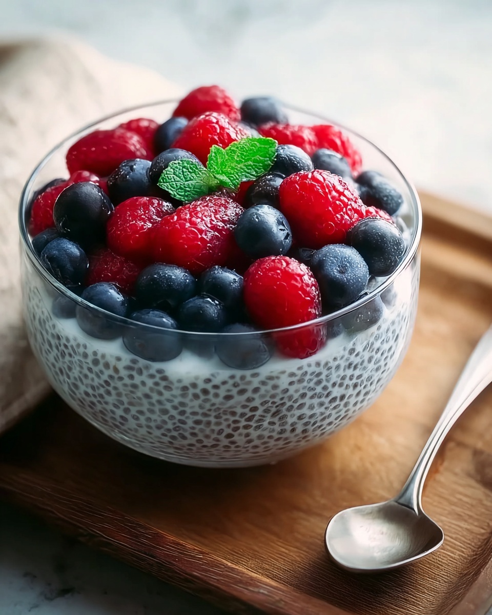Chia Seed Pudding with Coconut Milk and Berries Recipe - Recipe Image