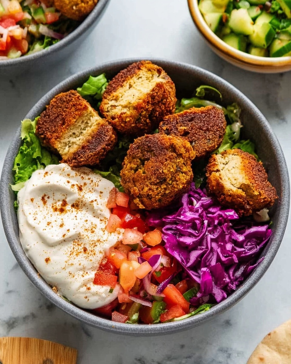 Easy Chicken Falafel Bowls Recipe - Recipe Image