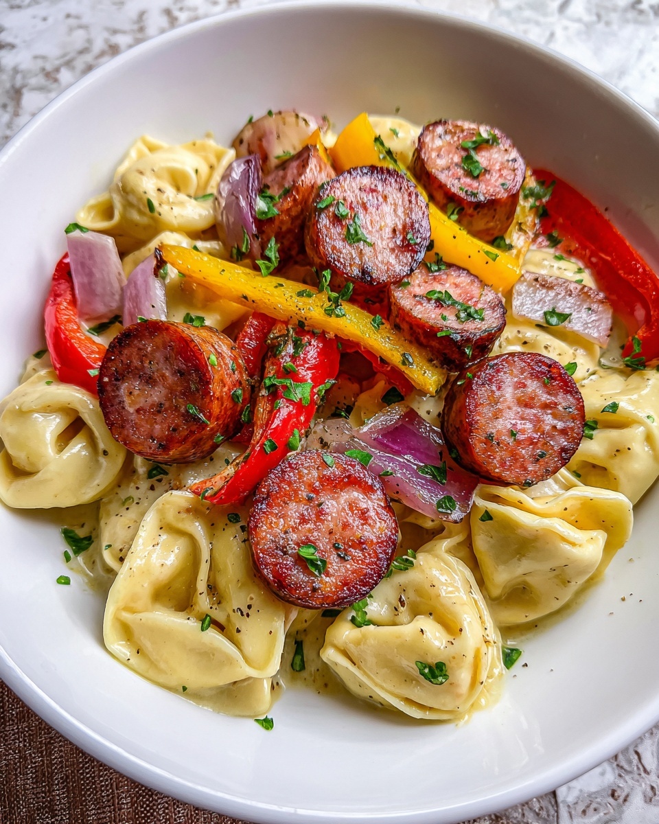 Grilled Kielbasa Tortellini Recipe - Recipe Image