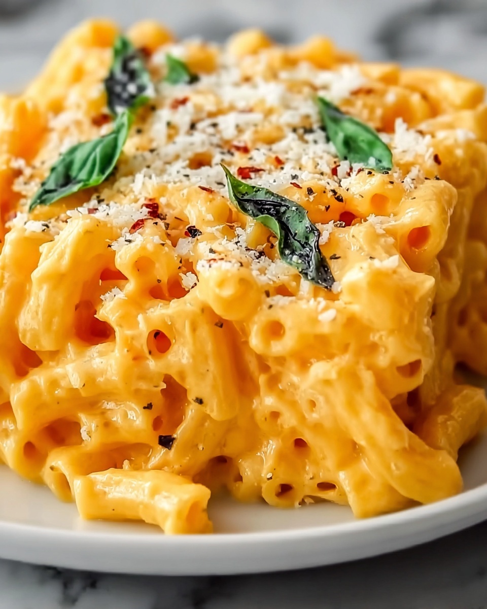 Roasted Red Pepper Pasta with Herbed Goat Cheese and Spinach Recipe - Recipe Image