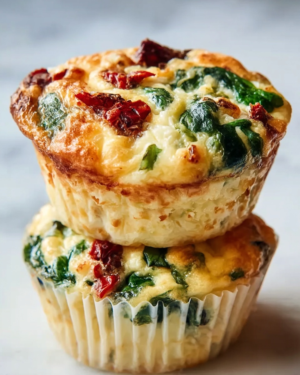 Egg White Bites with Sun-Dried Tomatoes, Spinach, and Bell Peppers Recipe - Recipe Image
