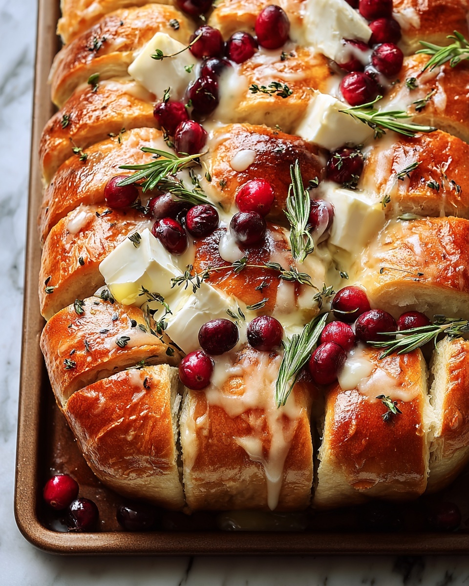 Cranberry Brie Sourdough Pull-Apart Bread Recipe - Recipe Image