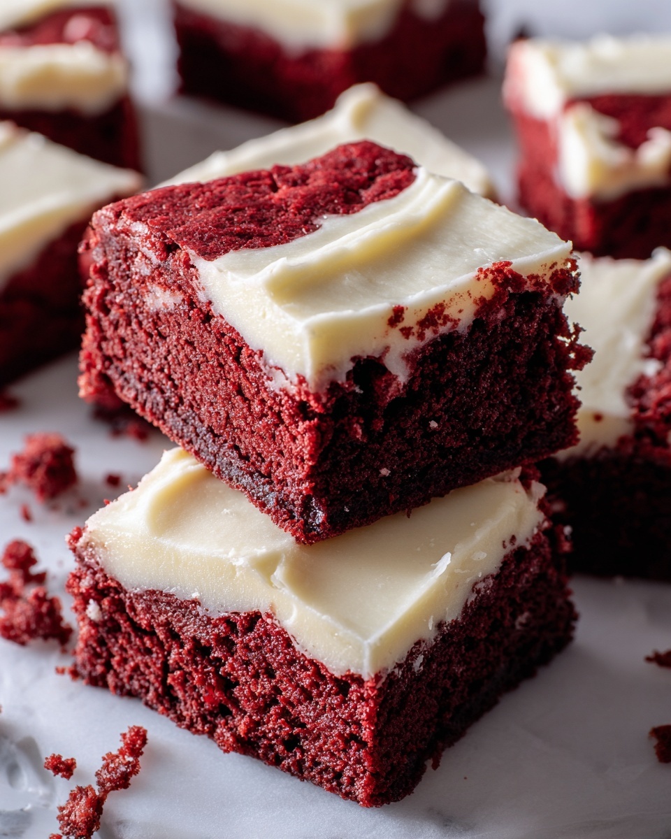 Fudgy Red Velvet Brownies Recipe - Recipe Image
