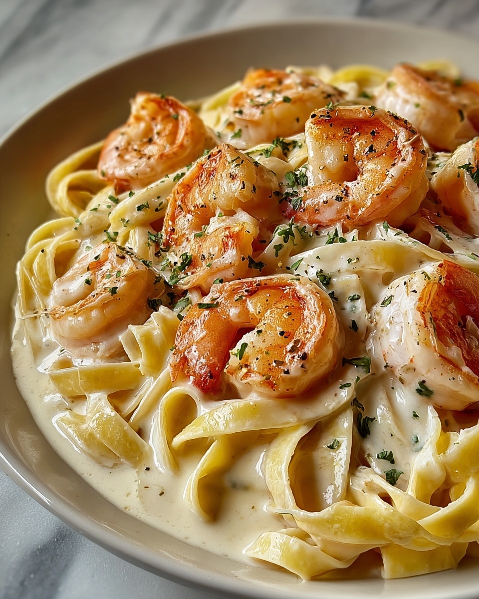 Grilled Salmon & Shrimp Fettuccine Alfredo Recipe - Recipe Image