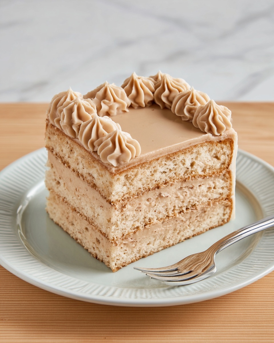 Vanilla Cream Cake with Quick Caramel Frosting Recipe - Recipe Image